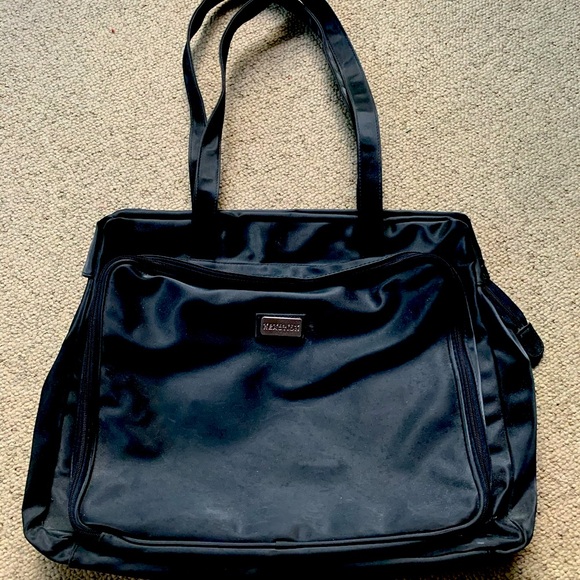 Kenneth Cole Reaction Y2K Vintage Black Vinyl Laptop Bag - Picture 1 of 5
